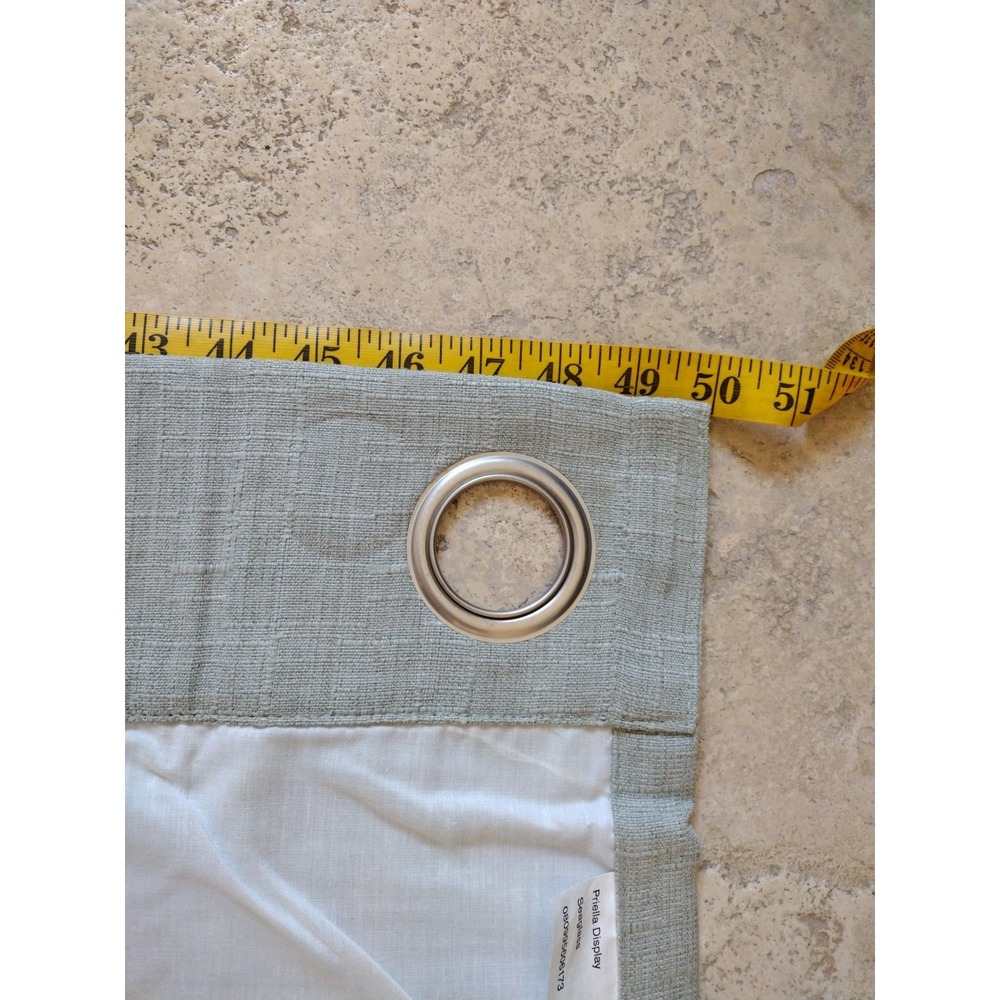 priella window curtain panel grommets 2 pack Sea glass Color 50x78 Lined - Picture 2 of 4
